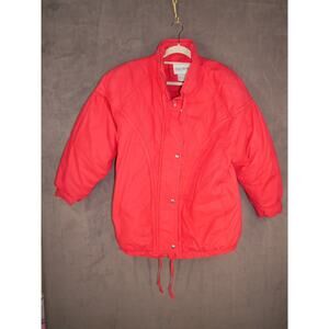Vintage Coat Works Puffer Coat Womens Large Pink Down Quilted